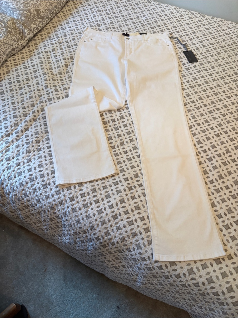 NYDJ Women's Straight-Leg Jeans in Off-White